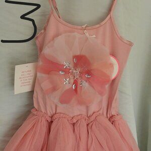 Tutu Du Monde Dress in bright coral/pink. Short and Spunky. NWT